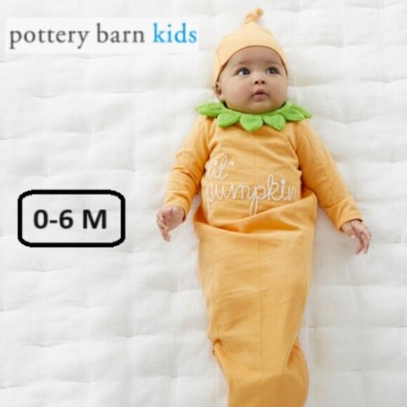 POTTERY BARN KIDS BABY PUMPKIN BUNTING 0-6 months - Picture 4 of 4